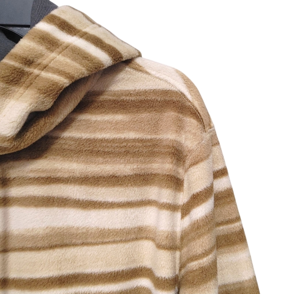 Chubbies Brown Stripes Pullover Fleece Drawstring Hoodie Mens Size Large L - Picture 4 of 10